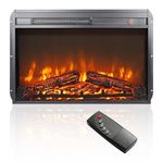 Innoflame 26" Electric Fireplace Insert, Adjustable 4 Flame Brightness, Fireplace Heater with Remote, 8H Timer, Digital Display, Overheat Protection, 1400W (26 3/16" W X 17 5/8" H)