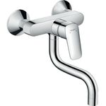 hansgrohe Logis kitchen tap with 180° swivel spout, wall mounted, chrome 71836000