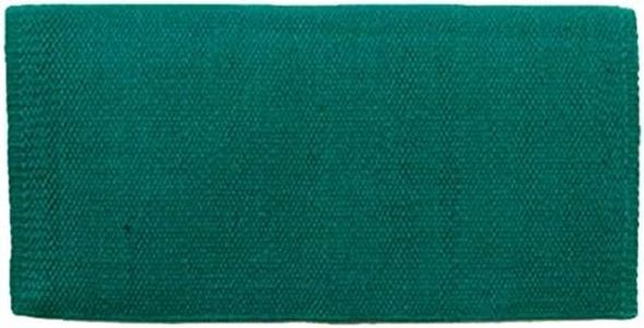 Mayatex San Juan Solid Barrel Racer/Arab Saddle Blanket, Teal, 34 x 30-Inch