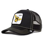 Goorin Bros. The Farm Core Unisex Adjustable Mesh Snapback Trucker Hat, Black (Queen Bee), One Size