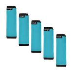 Cosmos ® 5 PCS Aqua Blue Color Comfort Neoprene Handle Wraps/Grip/Identifier for Travel Bag Luggage Suitcase