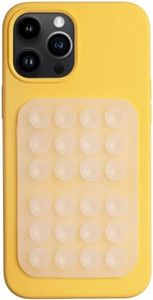 OCTOBUDDY Classic MAX - Silicone Suction Phone Case Adhesive Mount - Hands-Free, Strong Grip Holder for Selfies and Videos - iPhone and Android Compatible - 2.6″ x 3.9″, Transparent