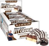 FITCRUNCH Snack Size Protein Bars, Designed by Robert Irvine, World’s Only 6-Layer Baked Bar, Just 3g of Sugar & Soft Cake Core (9 Count, Milk & Cookies)