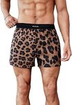 Milumia Men's Swim Trunks Leopard Print Letter Pocket Quick Dry Beach Shorts Swimwear Multicolor Medium