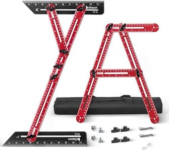 Stair Tread Template Tool – Stair Tread Gauge, Hidden Screw Slide Rail Stair Tools for Stair Measuring Tool Stair Gauge Jig Stair Template Stair Step Tool(Black+Red)
