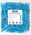 Heat Shrink Butt Wire Connectors, Sopoby 210Pcs 16-14 AWG Blue Insulated Waterproof Electrical Wire Connectors Automotive Marine Grade Wire Crimp Terminals Butt Splices, Ideal for Boat, Truck, Blue