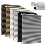 MYshade Custom Drill Free Blinds, No Drill No Tools Cellular Window Shades, Cordless Blackout Blind for Indoor Windows, Easy to Install Honeycomb Shades & Blinds, Grey