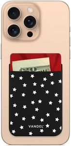 VANDEL Pocket – Stick-On Fabric Phone Wallet Stick On for Women, Cute Credit Card Holder for Phone Case, Back of Phone Fabric Sleeve for iPhone Pocket, Stretchy Wallet Phone Case