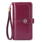 FALAN MULE Women's Wallet Genuine Leather RFID Blocking Large Capacity Trifold Ladies Wallet