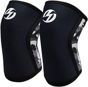 Knee Sleeves (1 Pair), 7mm Neoprene Compression Knee Braces, Great Support for Cross Training, Weightlifting, Powerlifting, Squats, Basketball and More