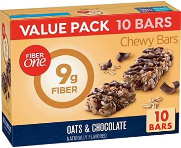 Fiber One Chewy Bars, Oats & Chocolate, Fiber Snacks, 14.1 oz, 10 ct