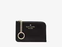 Kate Spade New York Madison Medium L-Zip Card Holder Black, black, Minimalist