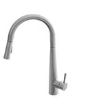 STYLISH Solid Stainless Steel Sink Kitchen Faucet, 1 Lever Handle Pull Down Spout Mixer Tap, Brushed Stainless Steel Finish Kitchen Sink Faucet, K-135S