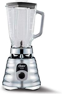 Oster Original 3 Speed Chrome Blender, 6 Times more Durable Motor, 10 Times Stronger, 5 Cup Glass Jar