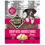 Nature's Recipe Chewy Bites Grain Free Turkey, Pea & Carrot Recipe Dog Treats 454g