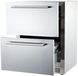 Garvee 24 inch wide drawer refrigerator, built-in wine, and beverage refrigerator under the counter, weatherproof, Anti-fingerprint, indoor and outdoor refrigerators, all-stainless steel cooler