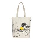 Eco Right Canvas White Utility Tote Bags For Women With Zip, College Bag For Girls, 100% Organic Cotton Tote Bag For Shopping, Travel & Beach Bags For Women