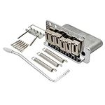 Wilkinson WOV02 52.5mm(2-1/16 inch) Tremolo Bridge 6-Screw for American Vintage Narrow Spacing Strat Electric Guitar, Chrome