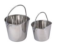 ProSelect ZT644 01 Stainless Steel Flat Sided Durable Pails for Fences, Cages, Crates, or Kennels-5", 1-Quart