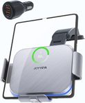 JOYVEVA Dual Coil Wireless Car Charger For Galaxy Z Fold 6/5/4/3/2/Mate XT, Fast Charging Cell Phone Holder For Samsung Z Fold 3,Landscape Mobile Phone Car Mount for Galaxy Z Fold (Steel Gray)