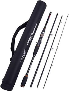 baitcasting Rod, 4 Piece Casting Spinning Fishing Rods Portable 4 pc Lightweight Carbon Fiber Poles M Power MF Action 8ft