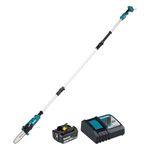 Makita 18V LXT Brushless 8" Pole Chainsaw Kit with 5.0Ah Battery, Charger, 5’/8’ Adjustable Pole, XPT Dust & Water Resistant, Tool-Less Chain Adjustment