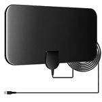 TV Aerial Indoor 60 Miles Digital HDTV Antenna Freeview 4K 1080P HD FM VHF UHF Window Aerial for Local Channels Support ALL Television Freeview-13ft Coax Cable