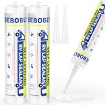 BEBOBLY RV Roof Sealant, Self Leveling Lap Sealant White, RV Caulking Sealant Waterproof, Flexible & Non-Cracking, RV Lap Sealant for Camper, Trailer & Motorhome Roof Repair, Secure Odorless (2 Pack)