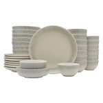 Mikasa Logan Grey 32 Piece Dinnerware Set, Service for 8