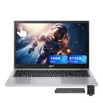 Acer Aspire 3 15.6" FHD Touchscreen Laptop, AMD Ryzen 5 7520U, 16GB LPDDR5, 672GB Storage(512GB SSD+160GB Docking Station Set), AMD Radeon Graphics, Numeric Pad, Webcam, Wi-Fi 6, Win 11, Silver