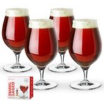 Spiegelau Craft Beer Barrel Aged Tulip Glass Set of 4 - European-Made Crystal, Modern Beer Glasses, Dishwasher Safe, Professional Quality Beer Tulip Glass Gift Set - 17.7 oz