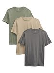 GAP Men's 3-Pack Everyday Short Sleeve Tee T-Shirt, Mesculen Green, X-Large