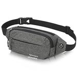 Waterproof Bumbags Running Belt Ligthweight Running Pouch Waist Packs Breathale Cycling Bum Bag Hiking Travel Dog wolking Waist Bag for Women Men Ladies Boys (Darkgrey)