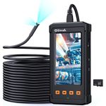 Oiiwak Dual Lens Endoscope for Industrial Sewer Pipe Drain Plumbing Inspection Camera Snake with Light IP68 Waterproof(15m)