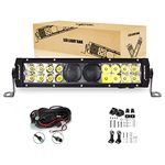 Auxbeam 5D-PRO LED Light Bar 12 Inch 100W Spot Flood Combo Offroad Light 12000LM Off Road Lighting Automotive Light Bar w/Wiring Harness for Truck SUV Boat Jeep Car