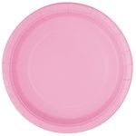 Unique 30879EU - Eco-Friendly Paper Plates - 23 cm - Baby Pink Colour - 16 Count (Pack of 1)