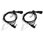 BaoFeng 2 Pin PTT Mic Covert Acoustic Tube Earpiece Headset for Kenwood PUXING Baofeng UV-5R UV-5RA 888S 2 Way Radio(2 Pack)