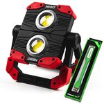 Nebo OMNI 2K 2000 Lumen Rechargeable Work Light/power bank (Worksite Light) NEB-WLT-0015 with EdisonBright USB Powered Reading Light Bundle