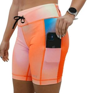 Sprints Womens Flexion 8" Compression Shorts with Pockets, Drawcord & Silicone Lined Hem (US, Alpha, X-Large, Regular, Regular, Skiddle Stratification)