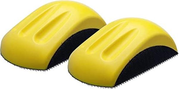 Yakamoz 2Pcs Hand Sanding Blocks, 5 Inch Hook Loop Sanding Block Foam Hand Sander Backing Pads for 5 Inch Hook and Loop Sanding Discs Sandpapers