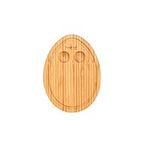 Innoteck Essentials Egg Shape Breakfast Serving Plate - Rubberwood Board with Two Eggs Holder - Dippy Eggs - Ideal for Picnics and Parties - for Children, Kids, Adult