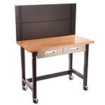 Seville Classics UltraHD Workbench With Peg Board and Castors