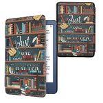 kwmobile Case Compatible with Amazon Kindle (2022) Case - eReader Cover - Library Motto Multicolor