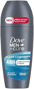 Dove MEN+CARE Dove Men+Care Antiperspirant Roll On roll-on for 48 hours of protection Clean Comfort With triple action moisturising technology 50 ml