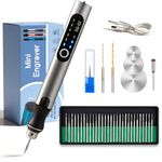 VQVYBXN USB Rechargable Engraving Pen with 35bits,Mini Electric Engraver Etching Machines Cordless Rotary Tools Engraved Jewelry Stone Metal Plastic Wood Resin Model, Multicolor