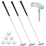 Wettarn 3 Sets Golf Clubs Mini Two Ways Golf Putter Golf Clubs Set for Men Women Kids Sturdy Putter Shaft with 6 Practice Golf Balls for Left or Right Handed Golfers Indoor Outdoor Putting Green Mat