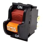 HQRP On-Off Toggle Switch for Delta 36-450, 36-474, 36-475, 36-477, 36-485, 36-490, 36-540, 36-550, 36-560, 36-610, 36-649, 36-650, 36-675 Power Tools, Planer, Band Saw, Grinder + HQRP Coaster