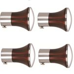 RISHIKANSH Stainless Steel Curtain Finial with Bracket Pack of 4 PCS