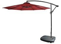 Invezo Garden Umbrella Side Pole Round Outdoor Garden Umbrella (9ft diameter, Maroon) with Water Base - Patio outdoor/Big Size Outdoor Umbrella/Cantilever Umbrella/Balcony Umbrella