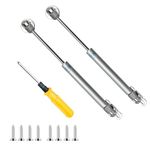 YEYIT Gas Struts 2 Pcs Slow Down Lift Stay Support Furniture Gas Spring 100N /10KG,Gas Pressure Damper Soft Close Hinges for Kitchen Cupboard,Gas Lift Safety Hinges for Toy Box